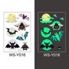 Halloween Glowing Bat Tattoo Stickers - Fake Tattoos for Face, Arms & Legs, Kids Body Art