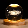 Luminous Starry Sky Crystal Ball Night Lamp - Moon & Planet Projection Ambience Light Gift