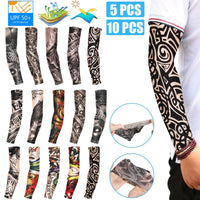 5/10PCS Tattoo Cooling Arm Sleeves – UV Sun Protection for Sports, Fashion & Outdoor Fun