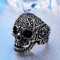 Trendy Men's Skull Ring with Punk Design