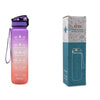 1L Tritan Water Bottle with Time Marker, Bounce Cover