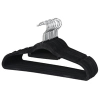 100 Pack Velvet Hangers Flocked Non-Slip Clothes Hangers 360° Swivel Hook Black  ebasketonline   