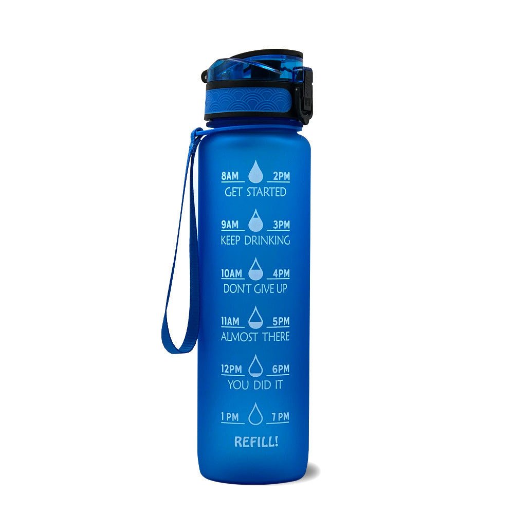 1L Tritan Water Bottle with Time Marker, Bounce Cover