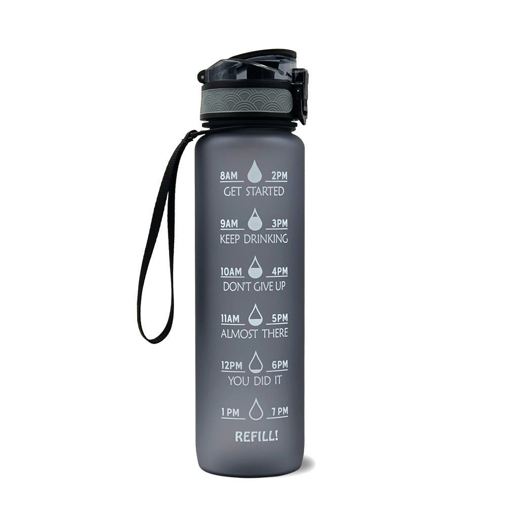 1L Tritan Water Bottle with Time Marker, Bounce Cover