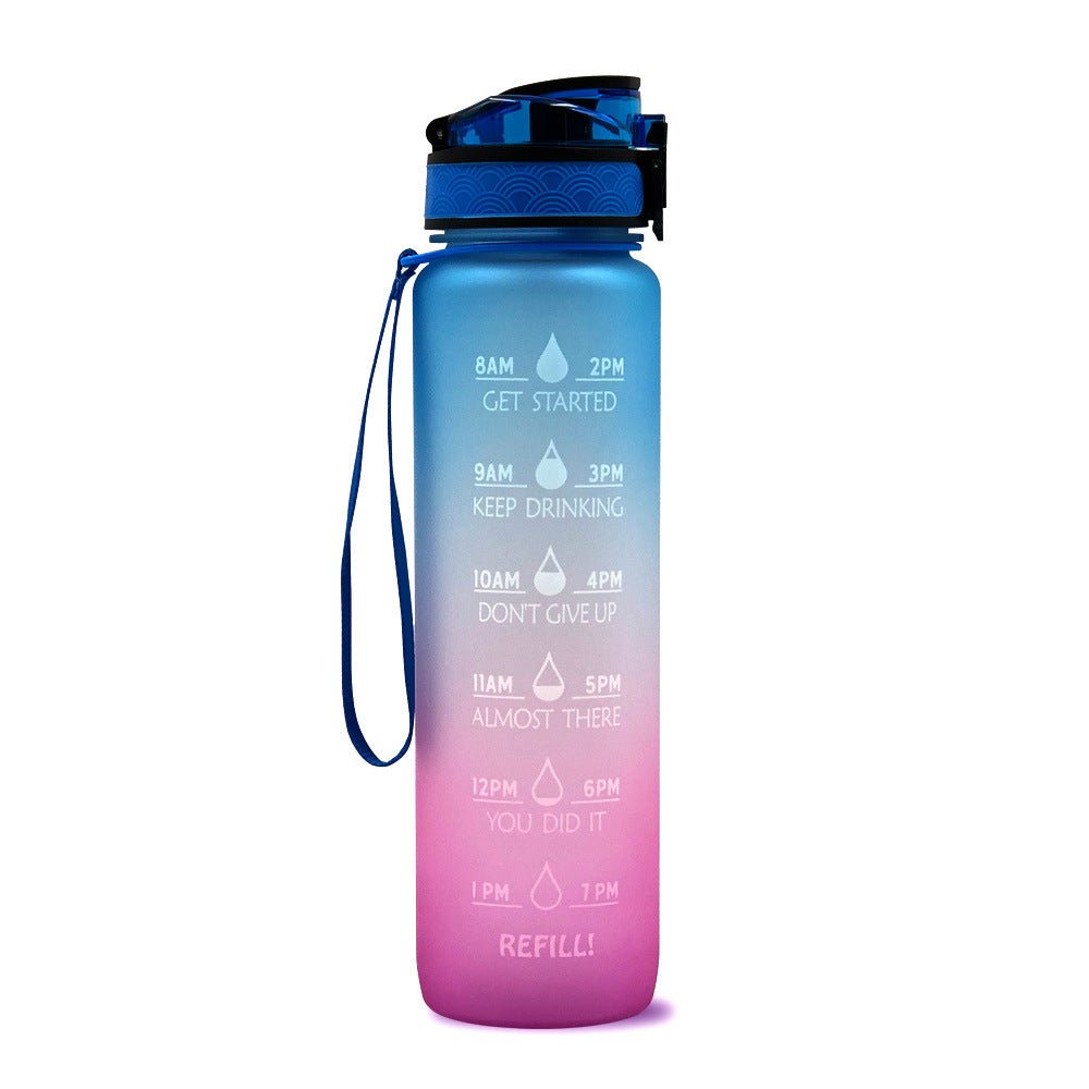 1L Tritan Water Bottle with Time Marker, Bounce Cover