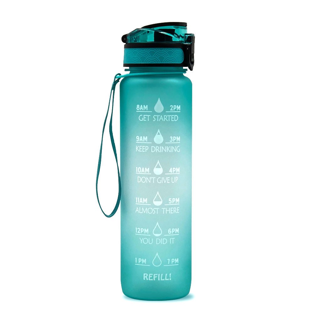 1L Tritan Water Bottle with Time Marker, Bounce Cover