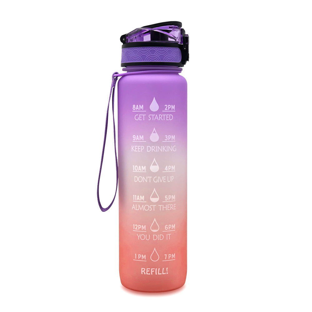 1L Tritan Water Bottle with Time Marker, Bounce Cover