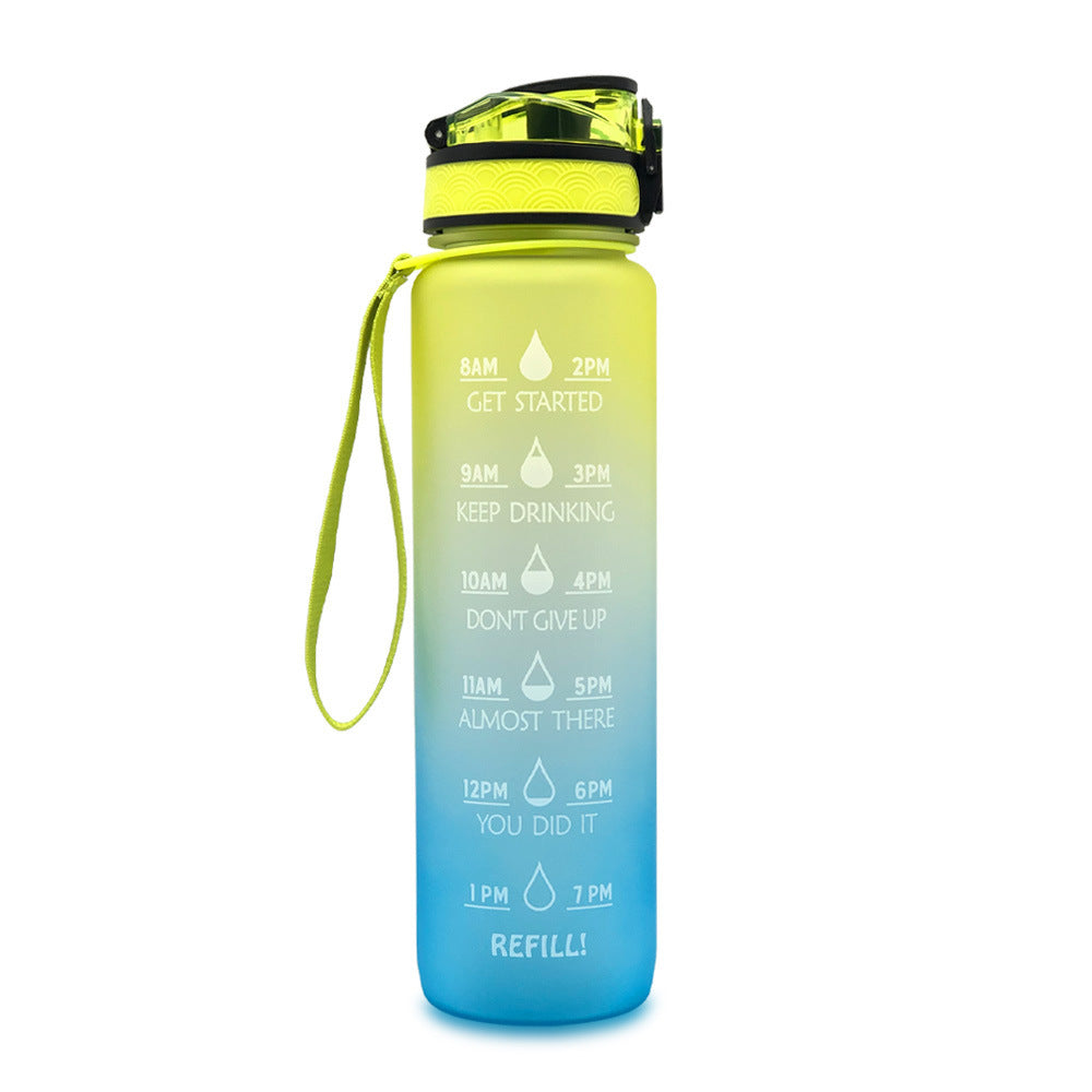 1L Tritan Water Bottle with Time Marker, Bounce Cover