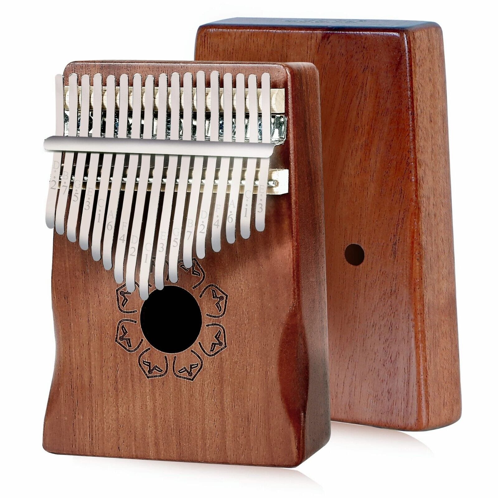 17-Key Kalimba Thumb Piano - Mahogany Wood Finger Mbira Keyboard Musical Instrument  ebasketonline   