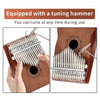 17-Key Kalimba Thumb Piano - Mahogany Wood Finger Mbira Keyboard Musical Instrument  ebasketonline   