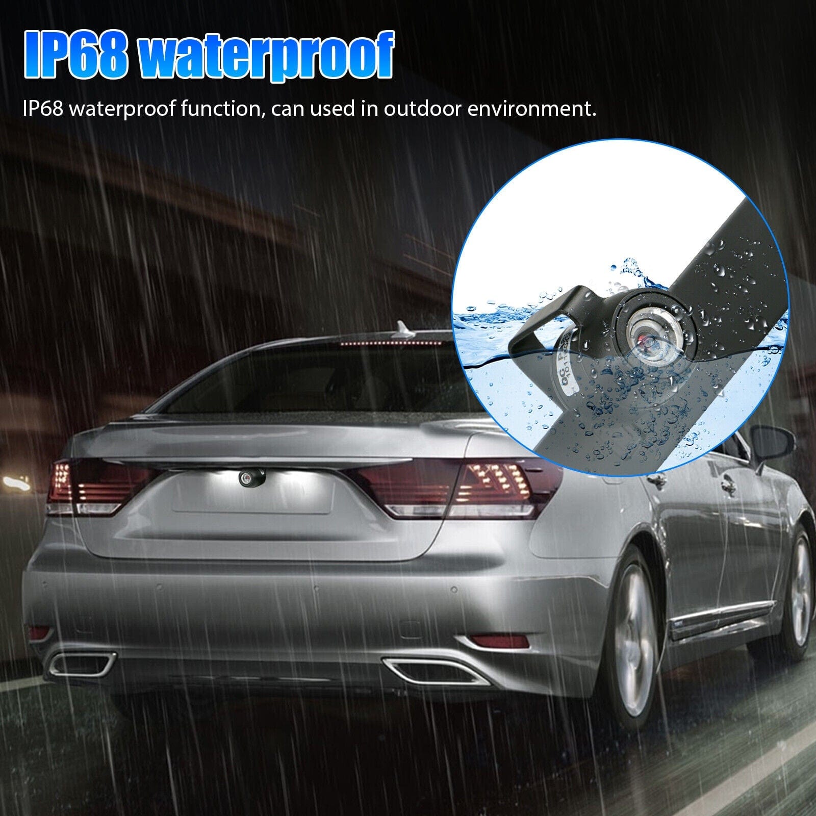 170° HD Car Rear View Camera with Night Vision - Waterproof Backup Reverse Parking Cam  ebasketonline   