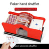 Easy Hand-Cranked Poker Card Shuffler - Casino Card Shuffling Machine for Blackjack, Poker, Texas Hold'em