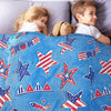 American Flag Glow-in-the-Dark Blanket - Star Stripes Design for Kids