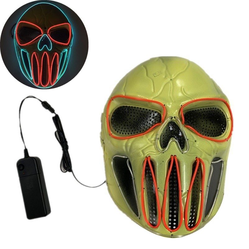 Halloween LED Scary Mask - Ice Blue & Red