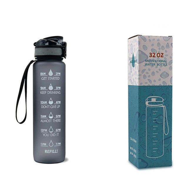 1L Tritan Water Bottle with Time Marker, Bounce Cover