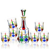 Painted Crystal Glass Liquor Glass Set