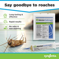 Advion Cockroach Gel Bait, 4 Tubes X 30-Grams, 1 Plunger and 2 Tips, German Roach Insect Pest Control, Indoor and Outdoor Use, Roach Killer Gel for American, German and Other Major Cockroach Species