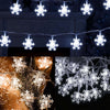 2 Pack Christmas Snowflakes String Lights Outdoor, 50LED 24FT Snowflake Decorative Xmas Lights Battery Operated, 8 Lighting Modes & Timer, Waterproof for Garden Home Party Decoration, Cool White  ebasketonline   