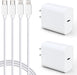 2 Pack PD 20W USB C Charger Block with 10FT Long Type C Lightning Cable  ebasketonline   
