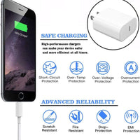 2 Pack PD 20W USB C Charger Block with 10FT Long Type C Lightning Cable  ebasketonline   