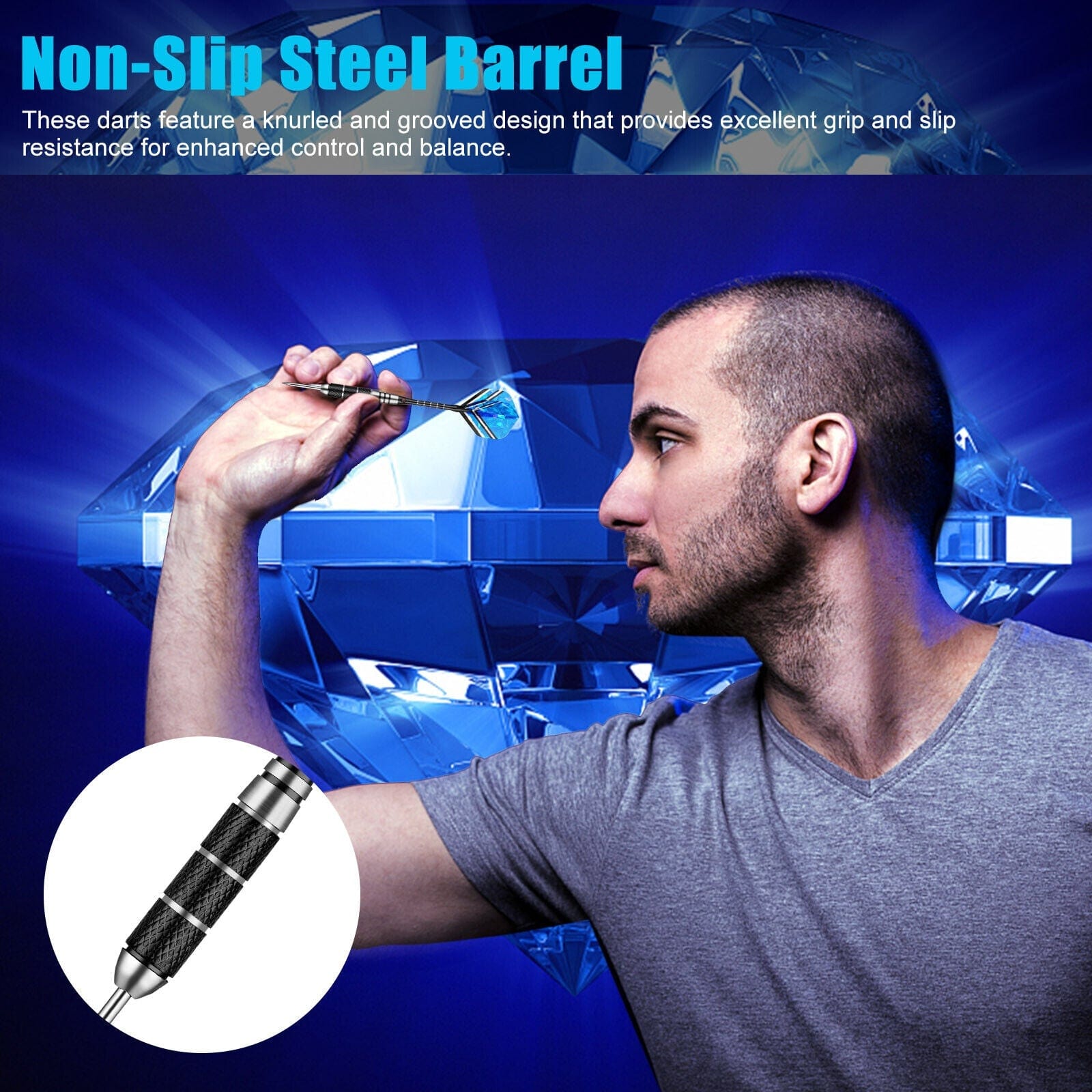 2 Sets(6Pcs) of Steel Tip Darts 22G Professional Dart Set Aluminium Dart Flights  ebasketonline   