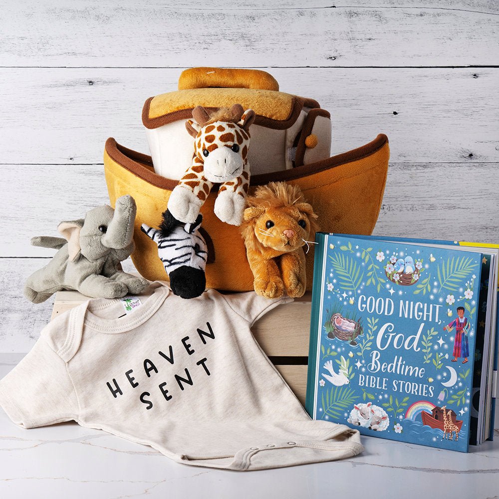 Heaven Sent: Noah's Ark Newborn Gift Crate