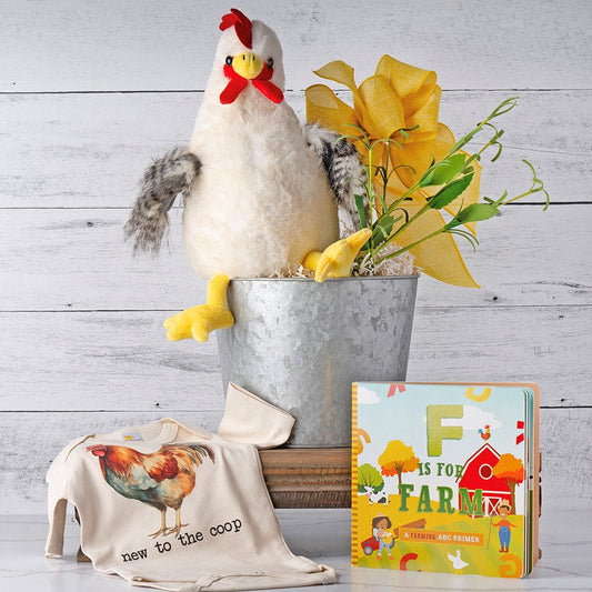 Welcome to the Coop: Farm-Themed Baby Gift Basket
