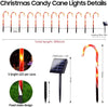 24 Pack Upgraded Waterproof Solar Christmas Candy Cane Lights for Christmas Decorations  ebasketonline   