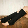 Women's Ribbed Crochet Knit Leg Warmers - Knee High Wool Boot Socks for Winter