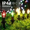 25.7 Feet C9 Christmas Pathway Lights with 20 Multicolored Bulbs and 20 Stakes Waterproof Connectable Walkway Lights  ebasketonline   