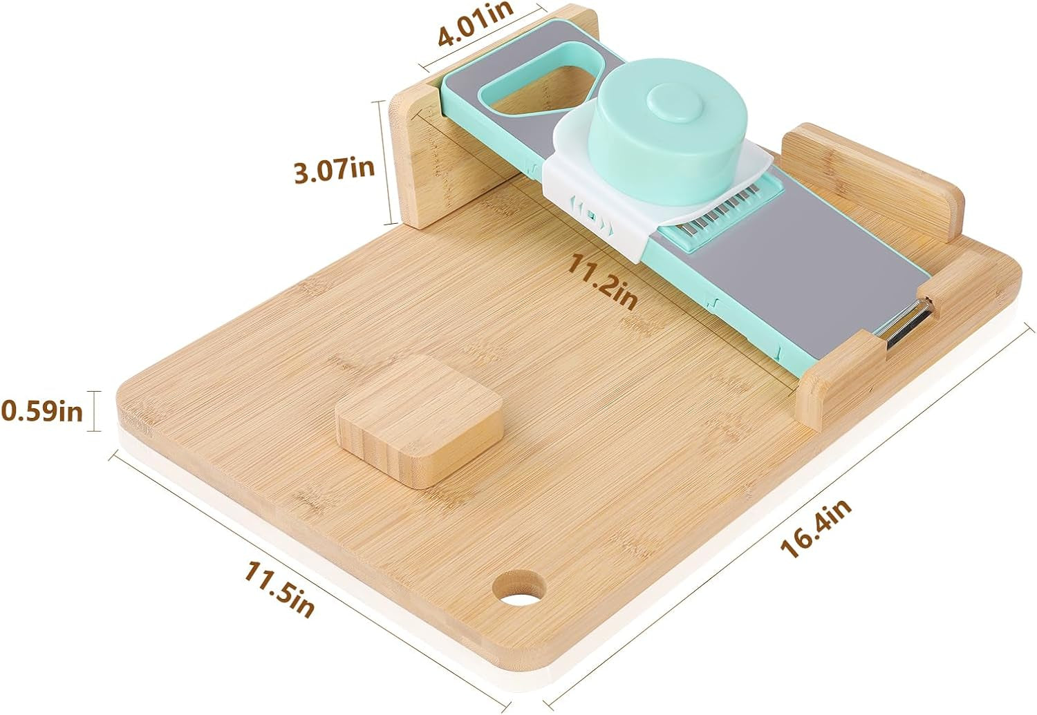 Adaptive One-Handed Bamboo Cutting Board with Spikes & Grater