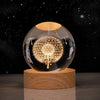 Luminous Starry Sky Crystal Ball Night Lamp - Moon & Planet Projection Ambience Light Gift