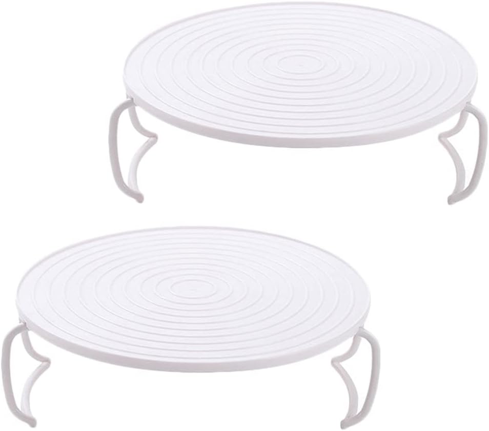 2PCS Microwave Steaming Rack Plate Covers - Plastic Steamer Food Tray Shelf for Oven, Pressure Cooker, and More
