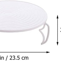 2PCS Microwave Steaming Rack Plate Covers - Plastic Steamer Food Tray Shelf for Oven, Pressure Cooker, and More  AMZ   