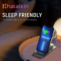 Blue 3 in 1 Wireless Charging Station Compatible for Apple Products