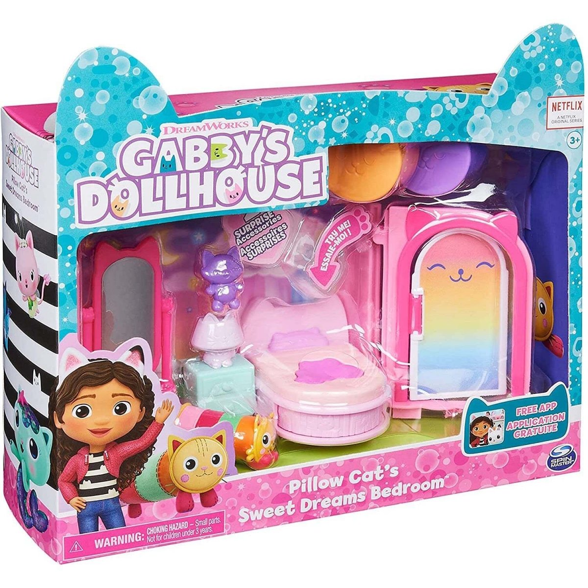 Gabby's Dollhouse - Pillow Cat's Sweet Dreams Bedroom Playset