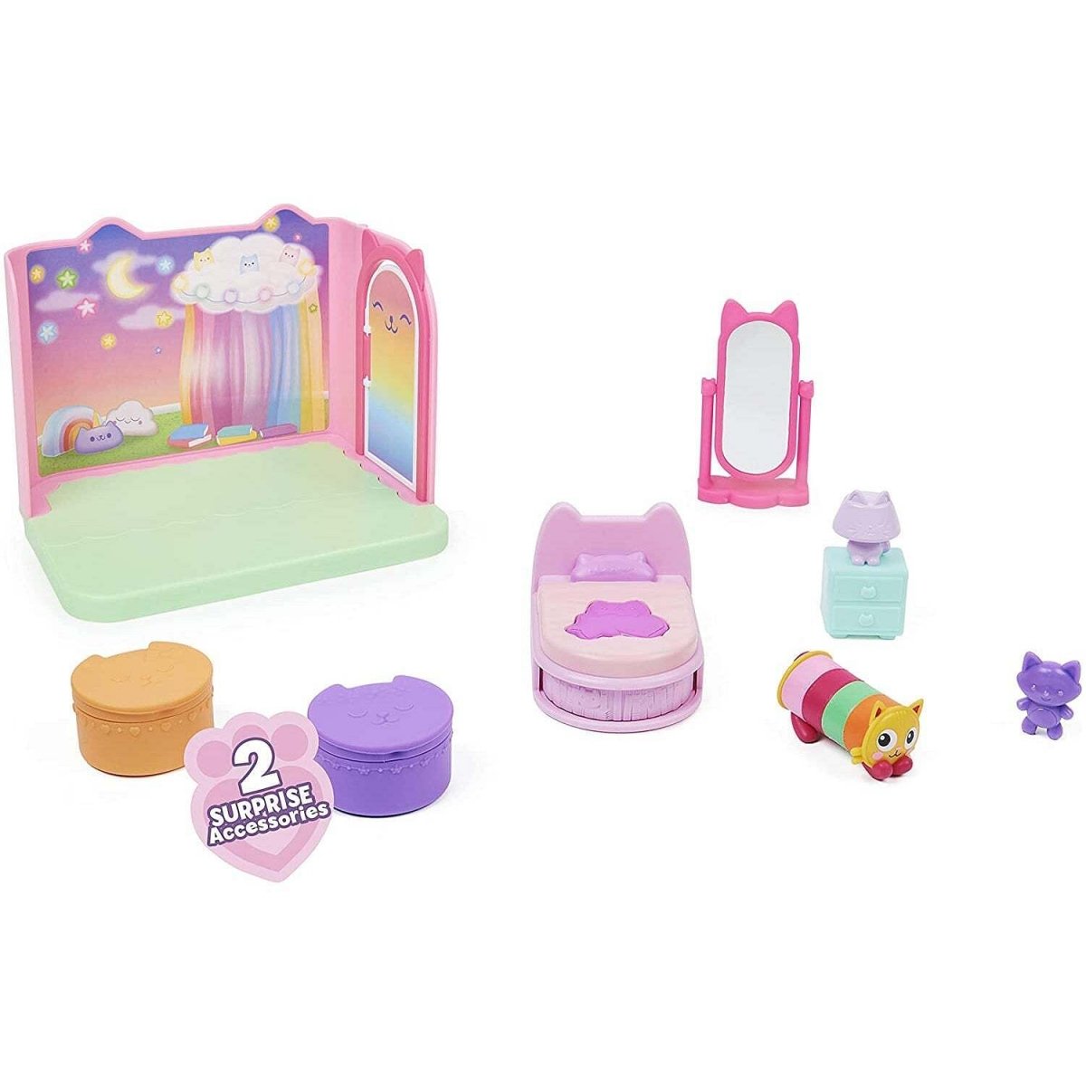 Gabby's Dollhouse - Pillow Cat's Sweet Dreams Bedroom Playset