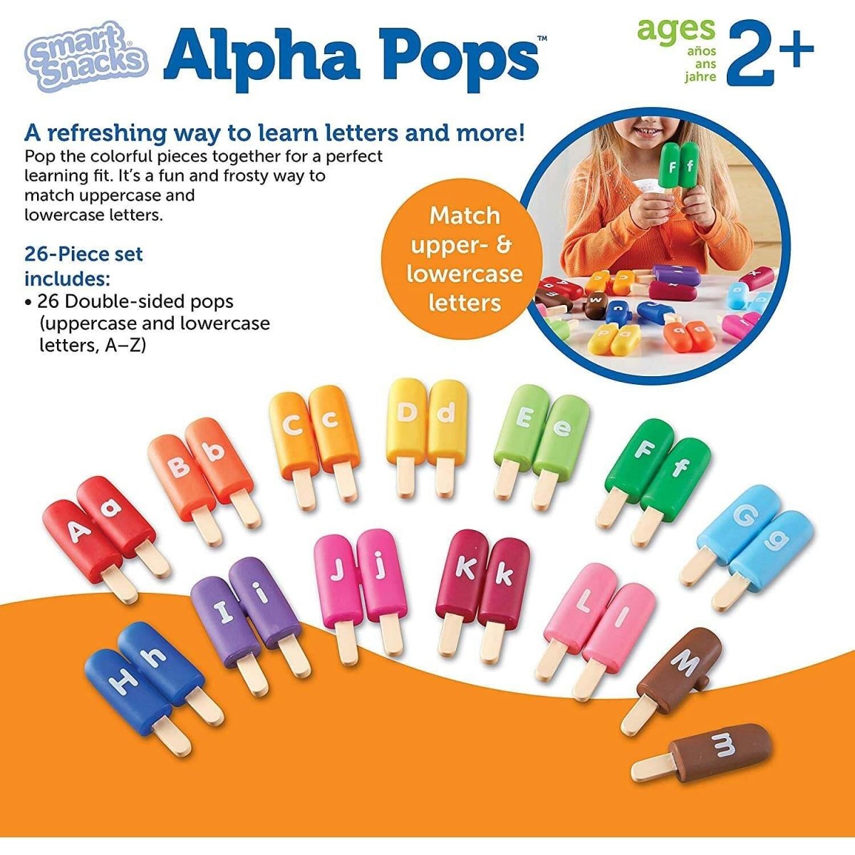 Smart Snacks Alpha Pops, Alphabet Matching & Fine Motor Skills