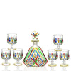 Painted Crystal Glass Liquor Glass Set