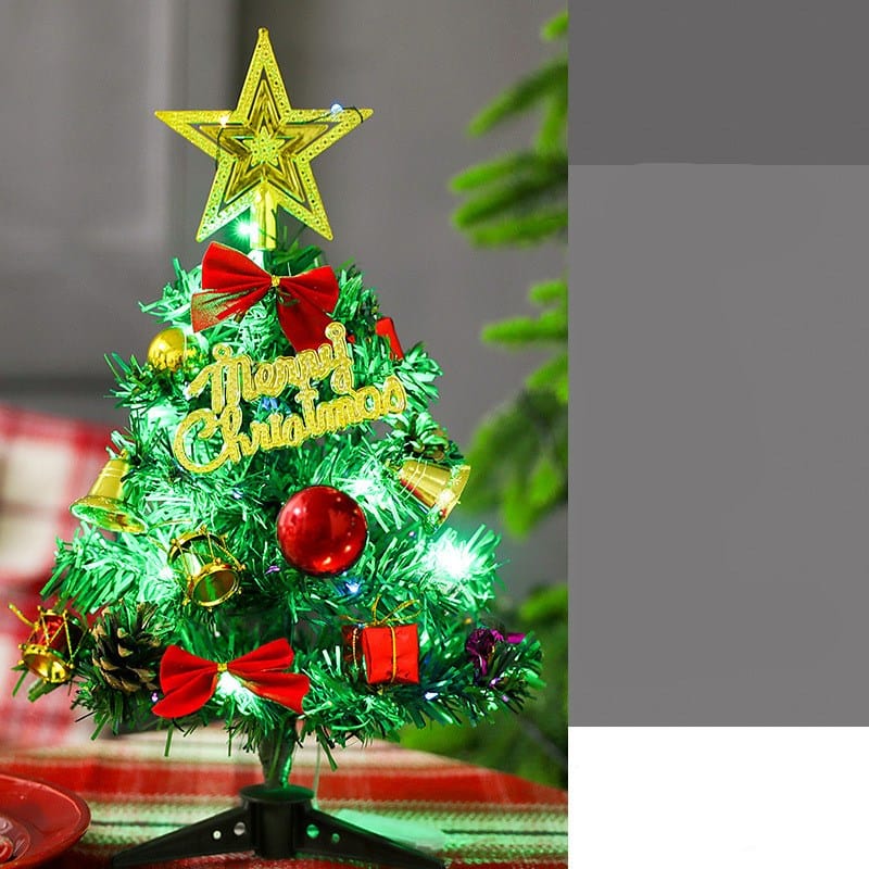 A 30cm Tabletop Artificial Small Mini Christmas Tree with Ornaments for Festive Decor