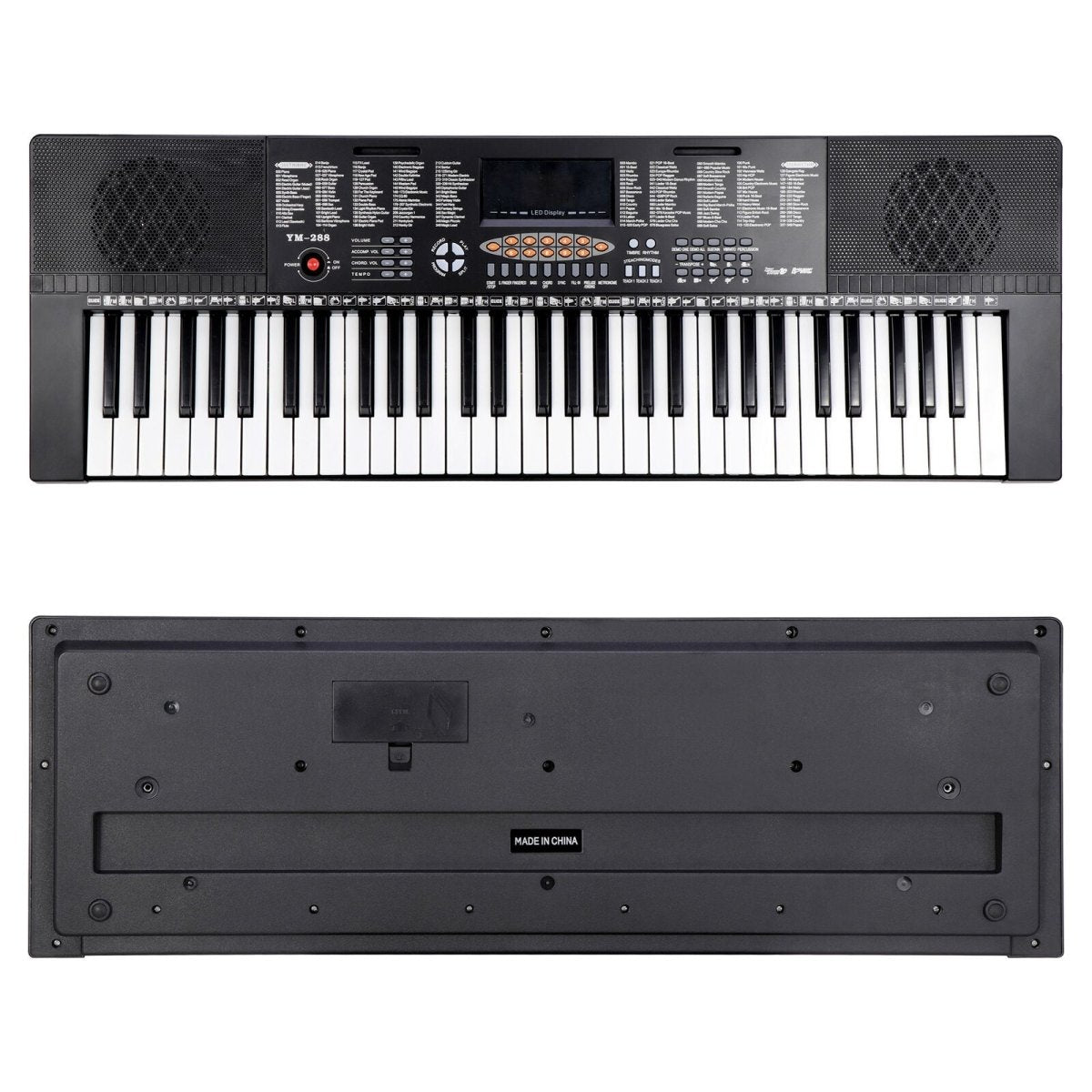61-Key Electronic Keyboard Piano Bundle with Stool, Headphones, Microphone, and Stand