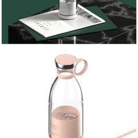 White pink 350 ML USB Rechargeable Electric Juicer Blender Mixer - Your Ultimate Kitchen Companion!