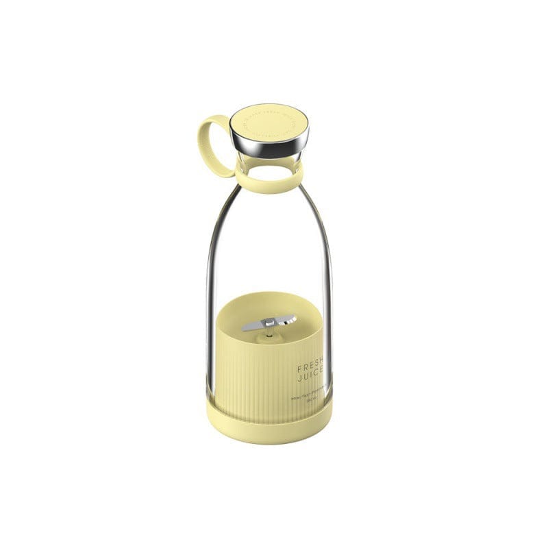 Yellow 350 ML USB Rechargeable Electric Juicer Blender Mixer - Your Ultimate Kitchen Companion!