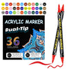 Double-Headed Acrylic Marker Pen - Stackable Water-Based Paint Brush