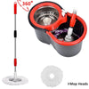 360° Spin Mop with Rotating Head & Easy Dry Bucket System + 3 Microfiber Heads