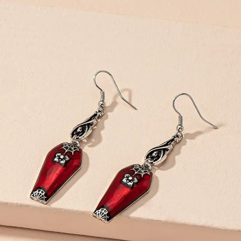 Trendy Halloween Earrings: Bat and Spider Design