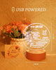 3D Acrylic Night Lamp with Wooden Base and Greeting Card,3 Colors Touch Control (To My Mom)