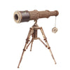 Wood color 3D Handmade DIY Telescope Kit