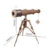 Wood color 3D Handmade DIY Telescope Kit