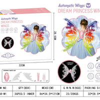 Girls Glowing Butterfly Wings with Lights - Moving Fairy Wings for Birthday, Wedding, Christmas, & Halloween